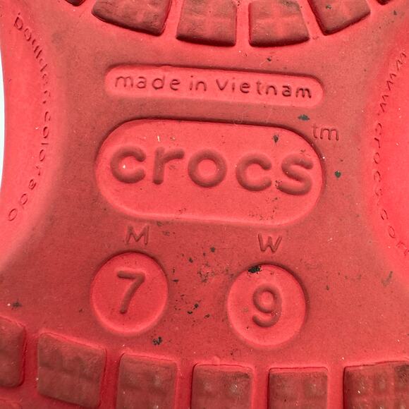 Crocs Classic Clog Red Size W9 M7 with Rare Jibbitz Charms Custom Decorated - Picture 10 of 10